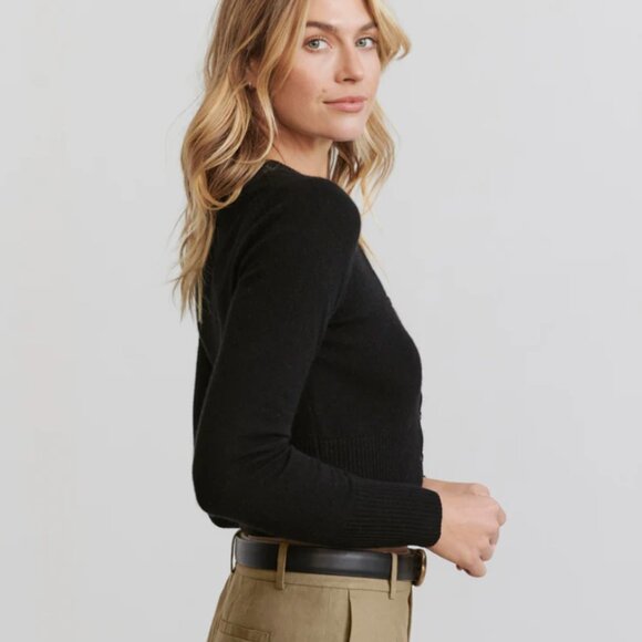 (Jenni Kayne) NWOT Cashmere Finley Cardigan in Black - Picture 3 of 7